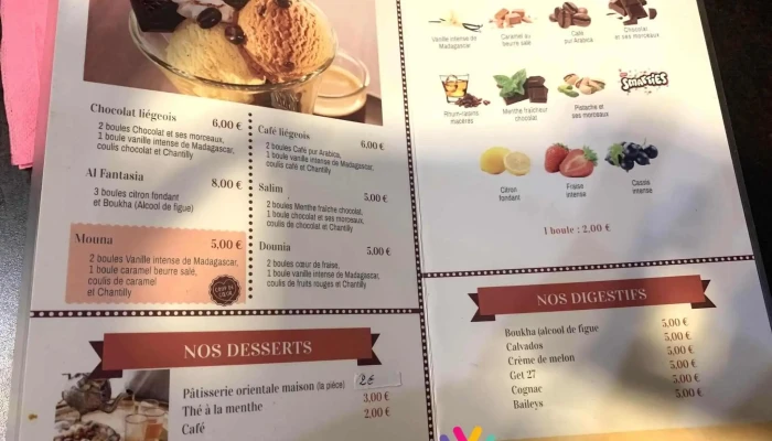Al Fantasia -  Menu - Audenge