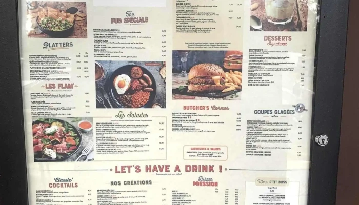 Au Bureau -  Menu - Libourne
