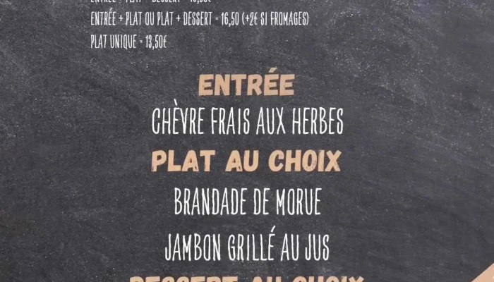 Au Palais -  Menu - Bergerac