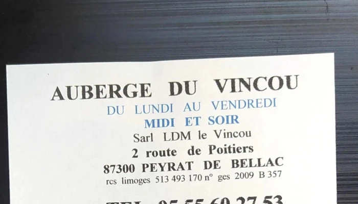 Auberge Du Vincou -  Comment Arriver - Peyrat-de-bellac