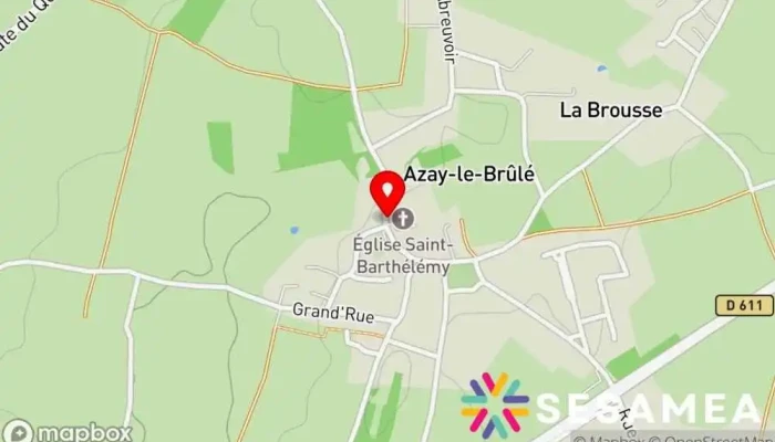 Azay -  Le Brule Carte - Azay-le-brûlé