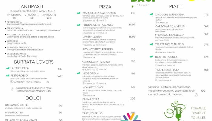Baci -  Menu - Niort