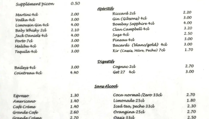 Bar Le Lac -  Menu - Bessines-sur-gartempe