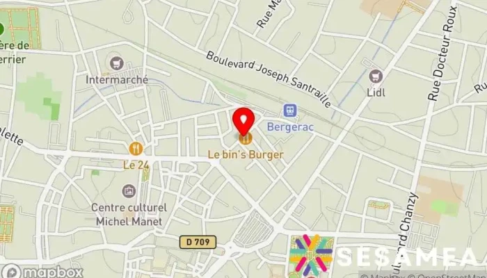 Bins Burger Carte - Bergerac