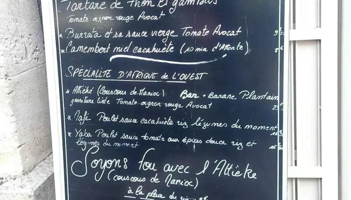 Bistro Pharell -  Menu - Fronsac