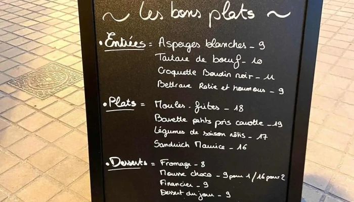 Bistrot Maurice -  Menu - Bordeaux