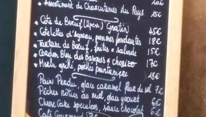 Brasserie Du Trinquet Saint -  Andre Menu - Bayonne
