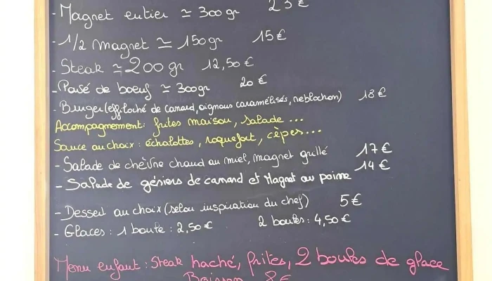 Chez David -  Menu - Bazas