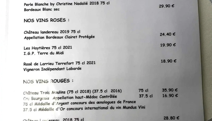 Chez Quinquin -  Menu - Macau