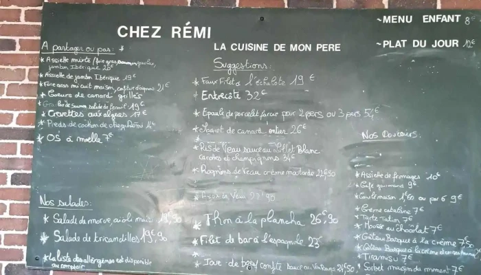 Chez Remi -  Menu - Libourne