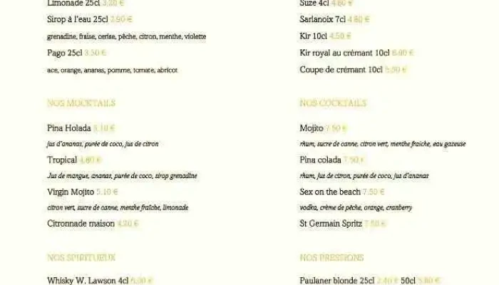 Cocottes Et Popotes -  Menu - Boulazac Isle Manoire