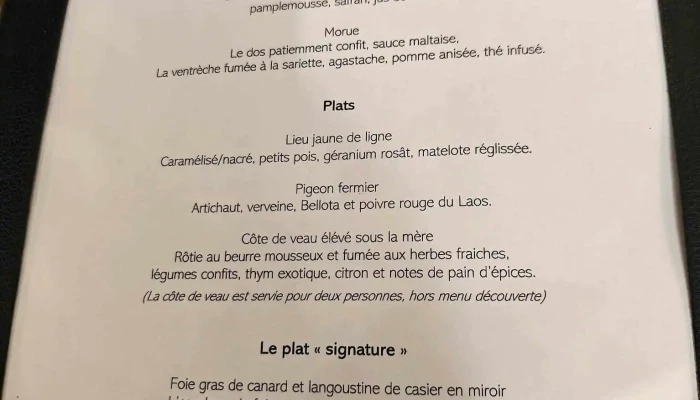 Ekaitza -  Menu - Ciboure