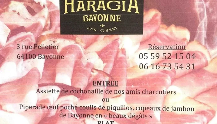 Haragia Bayonne -  Menu - Bayonne