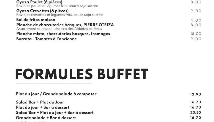 Jaz Restaurant Bar   Lounge Menu - Chauray