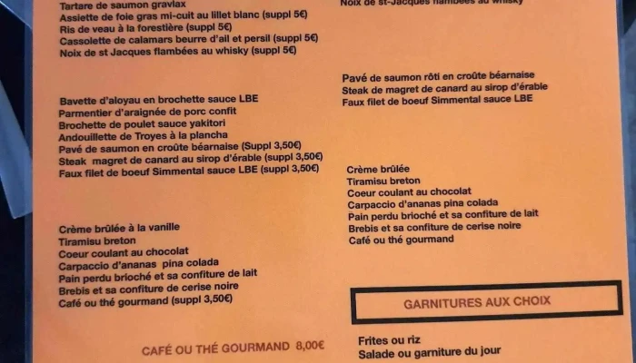 La Belle Epoque -  Menu - Lormont