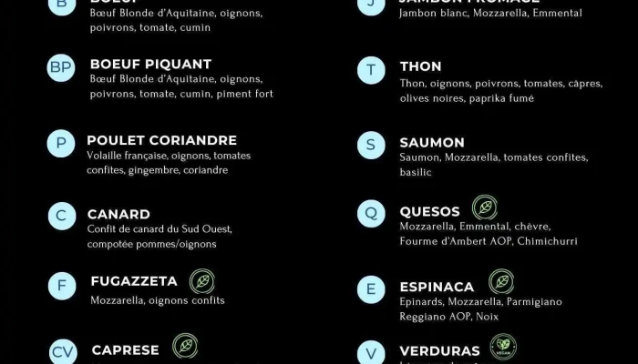 La Boca Bayonne -  Menu - Bayonne
