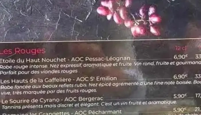 La Brasserie -  Menu - Bergerac