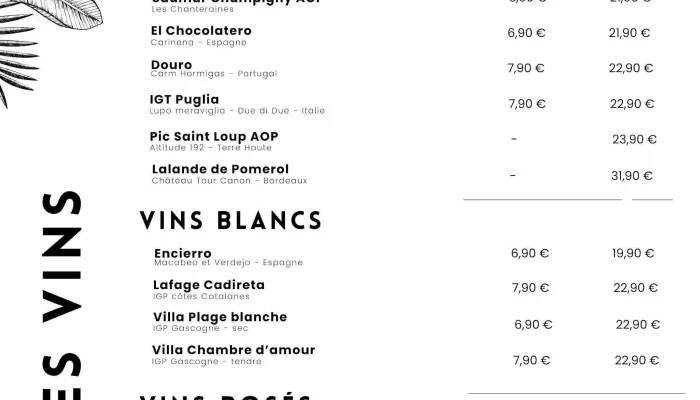 La Cabane -  Menu - Bessines