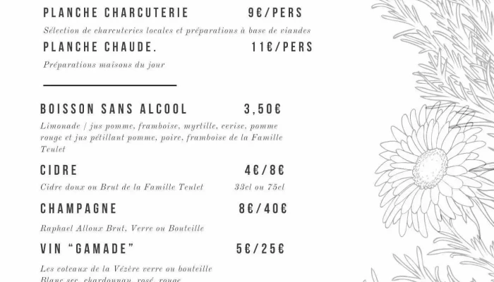 La Maison Terre -  Menu - Beaumont