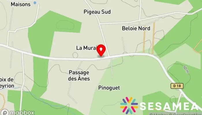La Muraille -  Carte - Marcenais