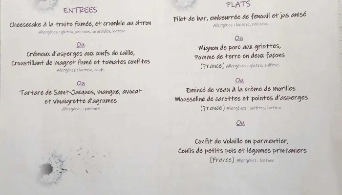 La Rencontre -  Menu - Neuville-de-poitou