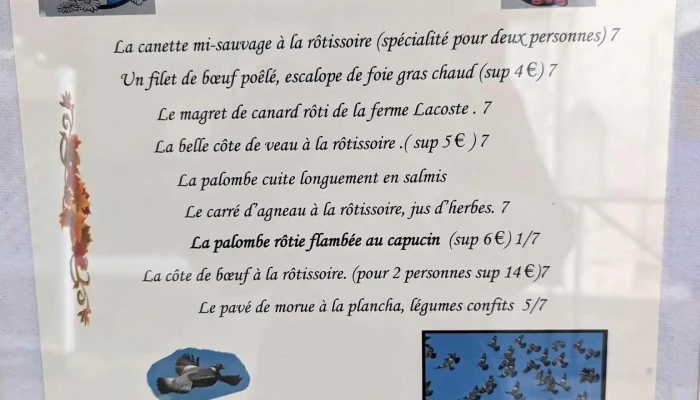 La Rotisserie Du Roy Leon Menu - Bayonne
