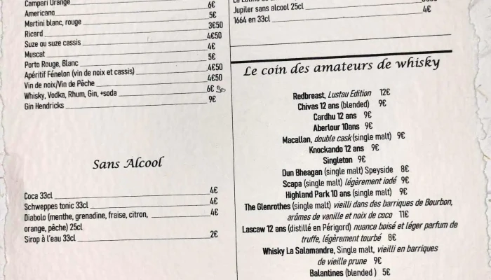 La Table De Leo Menu - Saint-avit-sénieur