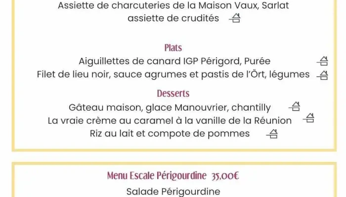 La Table Du Boudoir -  Menu - Pays De Belvès