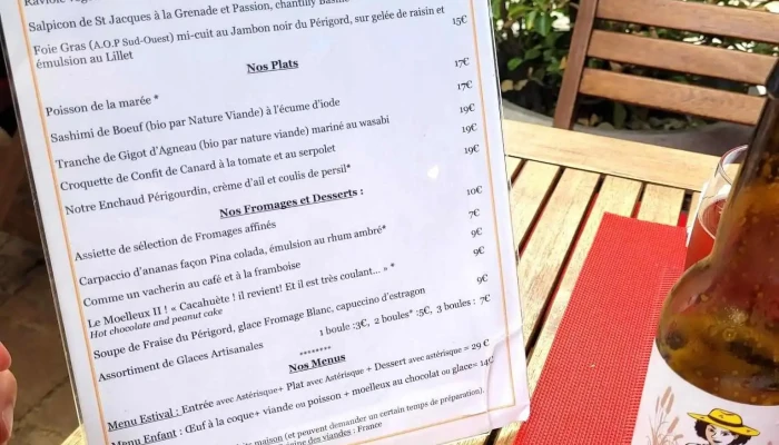 Le Saint Jacques -  Menu - Bergerac