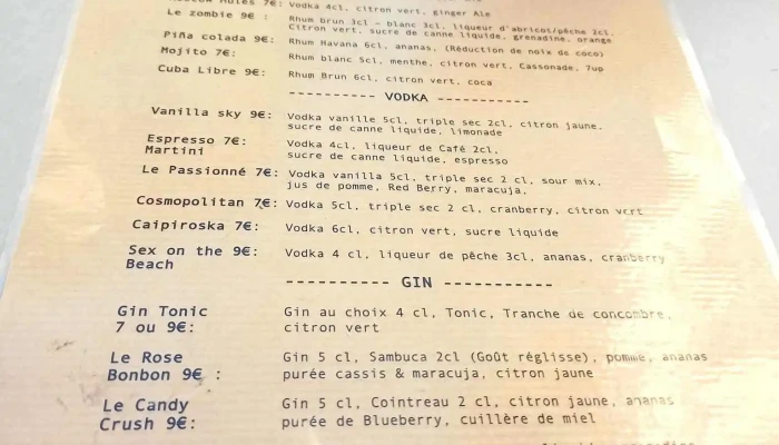 Le Saint James -  Menu - Bergerac