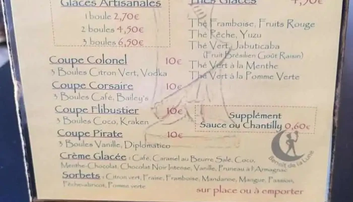 Lesplanade Menu - Bergerac
