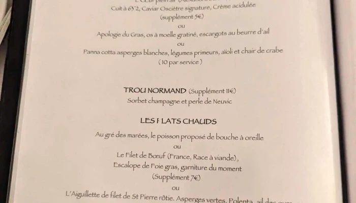 Limparfait Menu - Bergerac