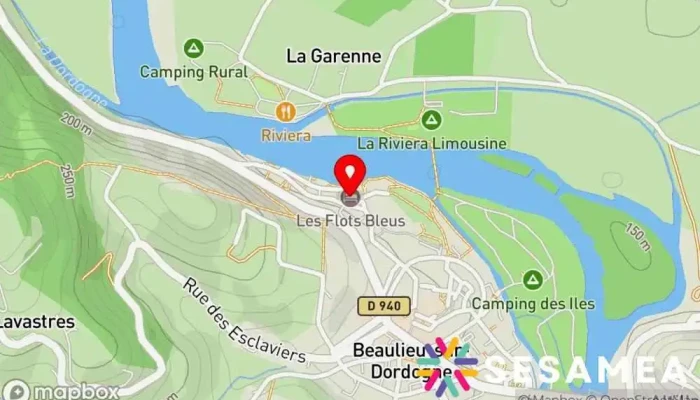 carte de Logis Hôtel les Flots Bleus Hôtel, Restaurant à Beaulieu-sur-Dordogne
