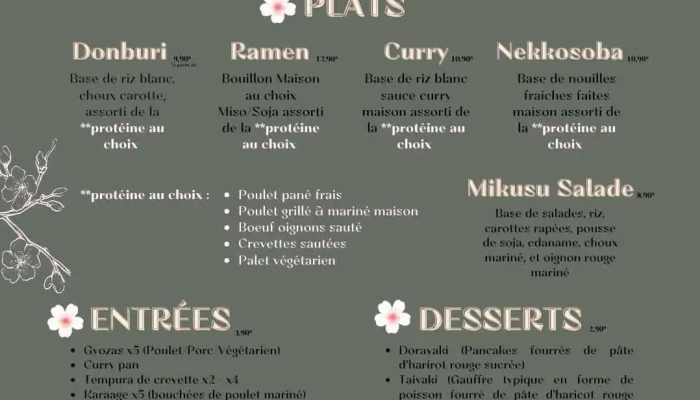 Nekkoia -  Menu - Saint-andré-de-cubzac