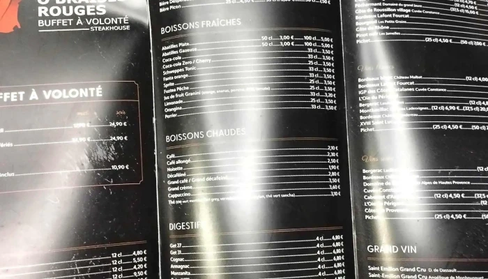O Braises Rouges -  Catalogue - Bergerac