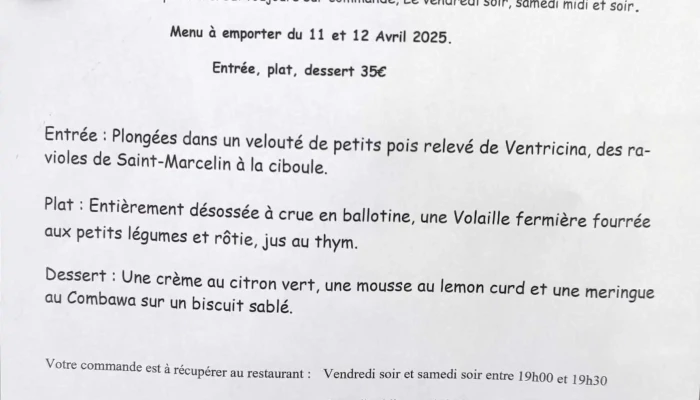 Restaurant Auberge Des Saints Peres Aulnay Sous Bois Menu - Aulnay-sous-bois