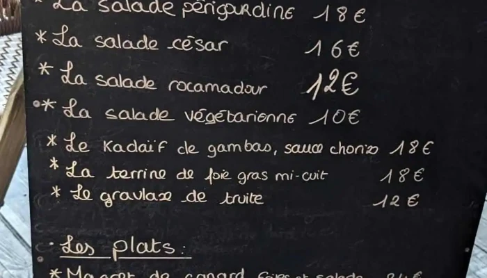 Restaurant De L Ancien Temple -  Menu - Bergerac