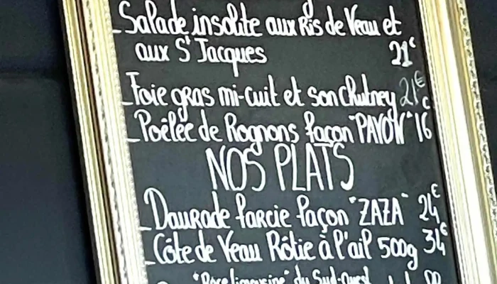 Restaurant Latmosphere Menu - Saint-germain-du-puch