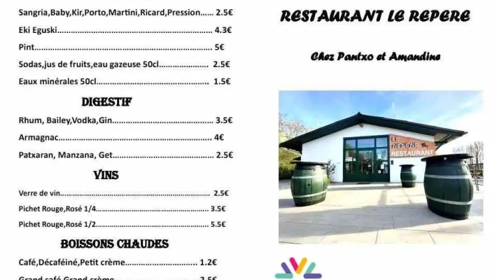 Restaurant Le Repere Chez Tom Et Alex Menu - Briscous