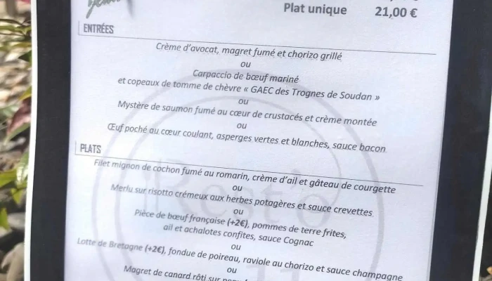 Resto 11 Menu - Saint-maixent-l'école