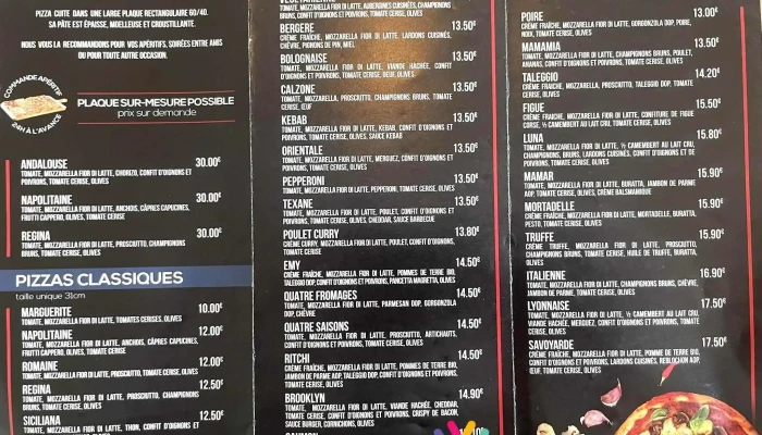 Ritchi Pizz Menu - Audenge