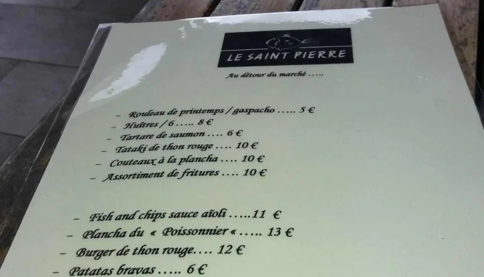 Sarl Le Saint Pierre -  Menu - Nay