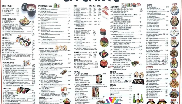 Sawadee Sushi Et Thai Menu - Ambarès-et-lagrave