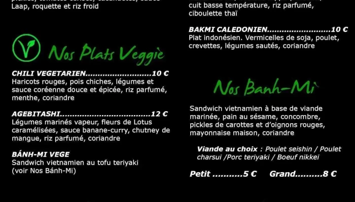 Seishin Bento -  Menu - Bayonne