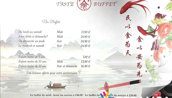 Taste Buffet Menu - Saint-pierre-du-mont