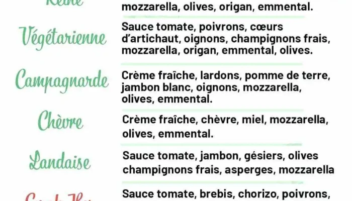 Trinquet Dufourg -  Menu - Bassussarry