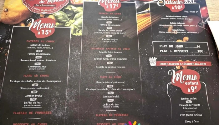 Un Jour De Marche Menu - Pompaire